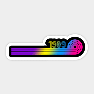 1989 Retro Vintage Old School Design Sticker